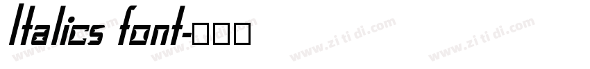 Italics font字体转换
